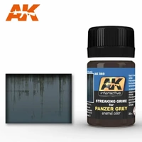 AK Interactive Weathering: Streaking Grime For Panzer Grey Vehicles 35ml Enamel Paint