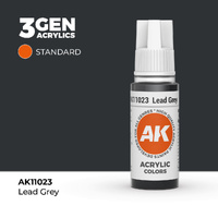 AK Interactive - 3 Gen Acrylics - Lead Grey 17ml