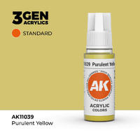AK Interactive - 3 Gen Acrylics - Purulent Yellow 17ml