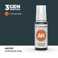 AK Interactive - 3 Gen Acrylics - Anthracite Grey 17ml