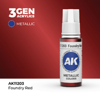 AK Interactive - 3 Gen Acrylics - Foundry Red 17ml