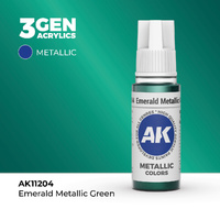 AK Interactive - 3 Gen Acrylics - Emerald Metallic Green 17ml