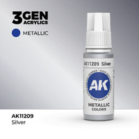 AK Interactive - 3 Gen Acrylics - Silver 17ml