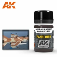 AK Interactive Weathering: Paneliner For Sand And Desert Camouflage 35ml Enamel Paint
