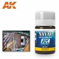 AK Interactive Weathering: Dark Wash For Wood Decks 35ml Enamel Paint