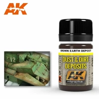 AK Interactive Weathering: Brown Earth Deposit 35ml Enamel Paint