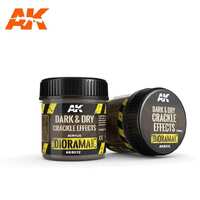 AK Interactive Dioramas - Dark &amp; Dry Crackle Effects 100ml