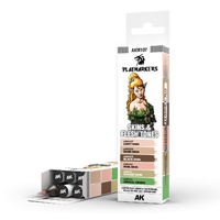 AK Interactive Playmarkers Set - Skin &amp; Flesh Tones (6 Colours)