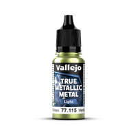 Vallejo True Metallic Metal Light Amber Green 18 ml - Preorder 02/2026
