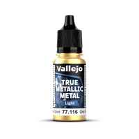 Vallejo True Metallic Metal Light Greenish Gold 18 ml - Preorder 02/2026