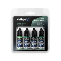 Vallejo True Metallic Metal Dusken Green - 4 Colour Paint Set - Preorder 02/2026