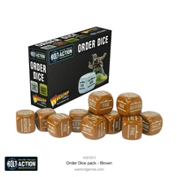 Bolt Action Order Dice - Brown (12)