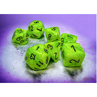 Vortex Mega-hedral Bright Green/black 7-Die Set