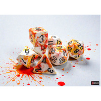 Chessex Brush Polyhedral Sunrise/black 7-Die Set