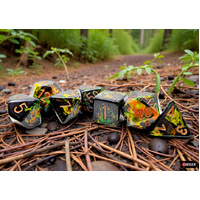 Chessex Brush Polyhedral Deep Forest/gold 7-Die Set