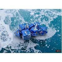 Chessex Brush Polyhedral Wavebreak/gold 7-Die Set