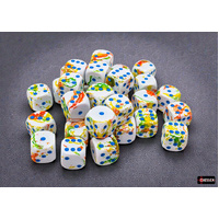 Chessex Brush Breezy/blue 12mm d6 Dice Block (36 dice)
