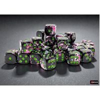 Chessex Brush Paintball/green 12mm d6 Dice Block (36 dice)