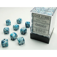 Chessex Dice Sets: Slate/White Lustrous 12mm d6 (36)