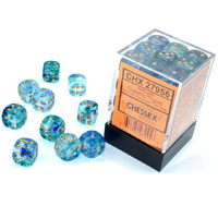 12mm D6 Dice Block Nebula Oceanic/Gold w/Luminary