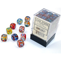 12mm D6 Dice Block Nebula Primary/Blue w/Luminary