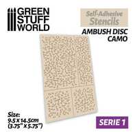 Self-Adhesive stencils - Ambush Disc Camo 