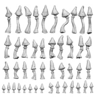 Green Stuff World - 3D Printed - Plants - Goblin Mushrooms