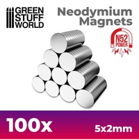 Green Stuff World: Neodymium Magnets 5x2mm - SET x100 (N52)