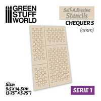 Self-Adhesive stencils - Chequer S (4mm) 