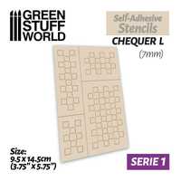 Self-Adhesive stencils - Chequer L (7mm) 