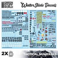 Green Stuff World - Waterslide Decals - Tactical Numerals and Pinups