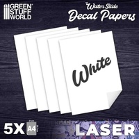 Green Stuff World - Waterslide Decals - Laser White