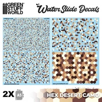 Green Stuff World - Waterslide Decals - Hex Desert Camo