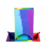MDG Fold Up Dice Tower: Watercolour Rainbow