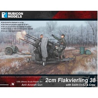 Rubicon 2cm Flakvierling 38 with SdAh 51/52 &amp; Crew Anti-Aircraft Gun